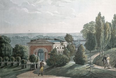 The Hothouse i Jardin des Plantes, Paris (akvatint) av F.G. Wexelberg