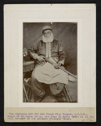 Sir Mir Ali Murad Khan Talpur III, härskare i staten Khairpur av F.L. Wadhumal
