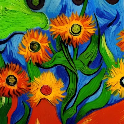Vacker impressionistisk blomstermålning på Canvas, väggdekoration i sovrum, levande färger av F. Abderrahim