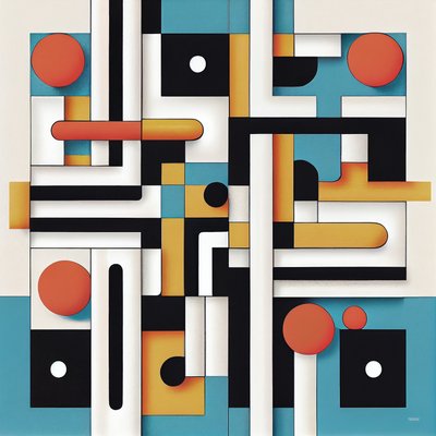 Canvas väggdekor i en minimalistisk och postmodern inredningsstil av F. Abderrahim