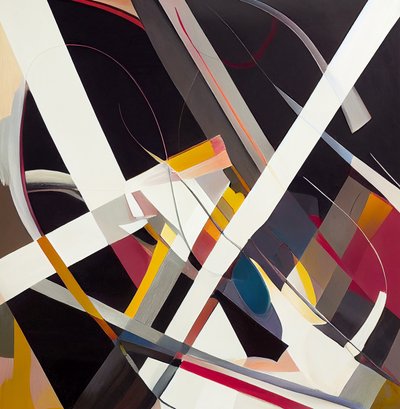 Samtida abstrakt surrealism målning, väggkonst tryck av F. Abderrahim