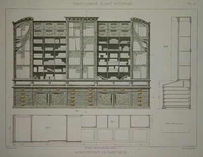 Design för ett kontorsskåp, illustration från 