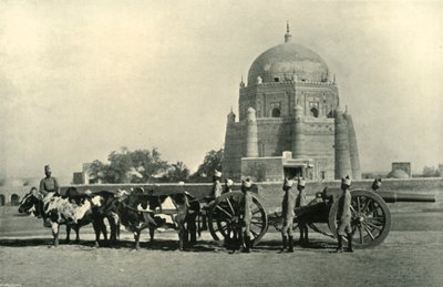 Indiskt garnisonsartilleri med tungt batteri 40-pr. M.L. Utrustning - Borrbeställning Khaki, 1901. av F. Bremner