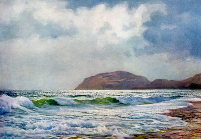 En stormig dag nära Llandudno, Wales, 1924-1926 av F. C. Varley