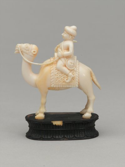 Svart riddare, schackpjäs, Indien, 1820 ca av F. Ernest Jackson