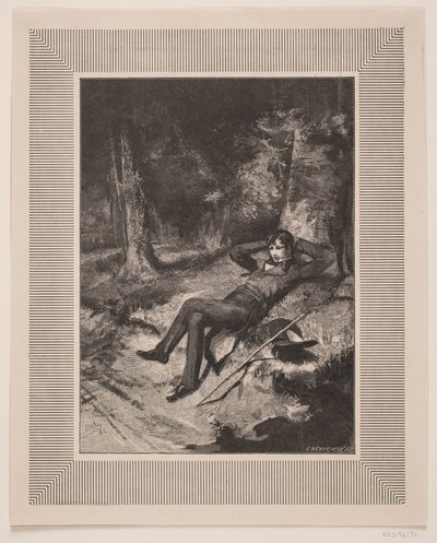 Illustration för C. Hauch, "Den älskade" av F. Hendriksen