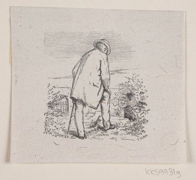 Illustration till "De sista timmarna", dikt av H. J. Greensteen av F. Hendriksen