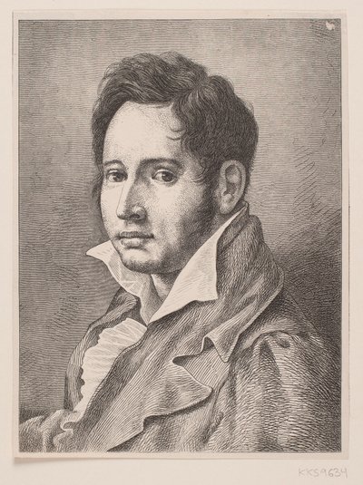 Porträtt av Oehlenschläger av F. Hendriksen