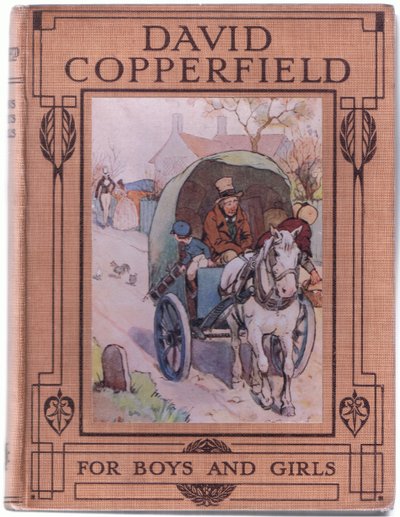 Framsidans design, illustration från David Copperfield, 1914 av F. M. B. Blaikie