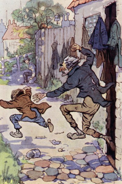 Illustration för David Copperfield (färg litho) av F. M. B. Blaikie