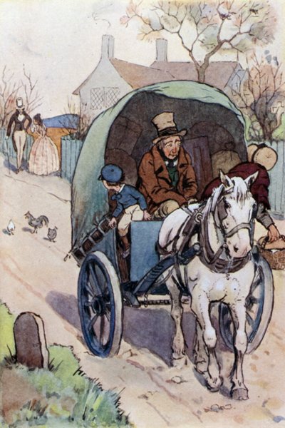Illustration till David Copperfield (färglitografi) av F. M. B. Blaikie