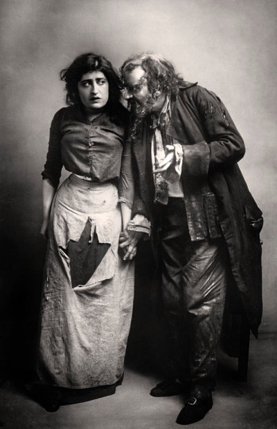 Constance Collier 1878-1955 och Herbert Beerbohm Tree 1853-1917, engelska skådespelare, 1906. av F. W. Burford