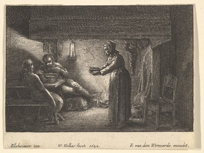 Satyren och bonden, 1644. av F van den Wyngarde
