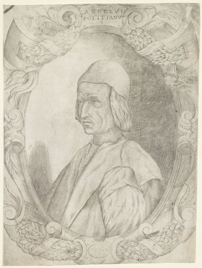 Porträtt av Agnolo Poliziano av Fabio Licinio