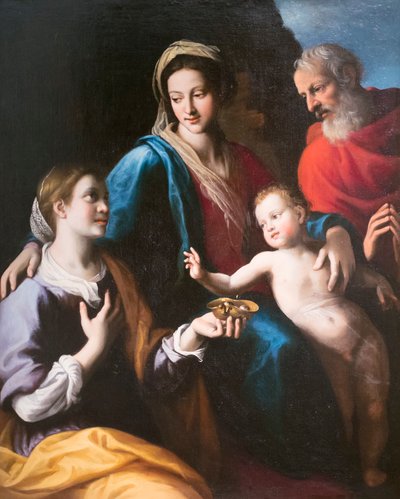 Madonna med barn, Saint Joseph och Saint Lucia av Fabrizio Santafede