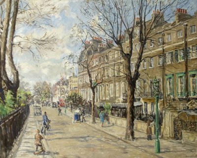 Cheyne Walk, april 1939, 1943 av Fairlie Harmar