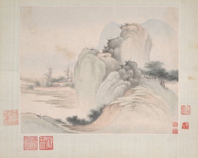 Landskap målade för Yuweng, daterade 1673. av Fan Qi