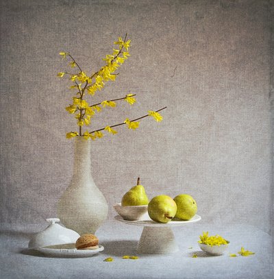 Gula blommor, gröna päron av Fangping Zhou
