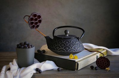 Zen-tekanne och bär av Fangping Zhou