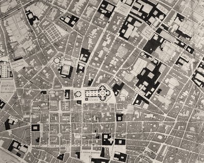 Karta över Florens, detalj, 1843 och 1866 gravyrdetalj av 100310 av Fantozzi