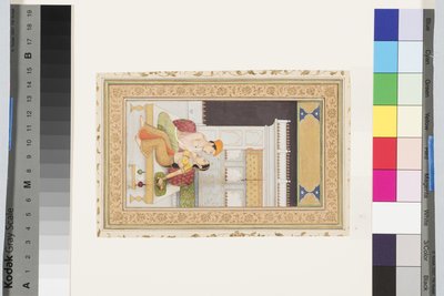 Dipak Raga, ca 1750 (ogenomskinlig akvarell & guld på papper, monterad på en albumsida) av Faqir ullah Faqir ullah