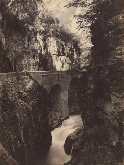 Vägen till Eaux-Chaudes, Pyrenéerna recto, ca. 1855. av Farnham Maxwell Lyte