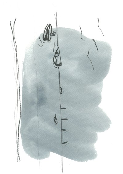 Brighton Boats, 2017 (akvarell och bläck på papper) av Faye Bridgwater