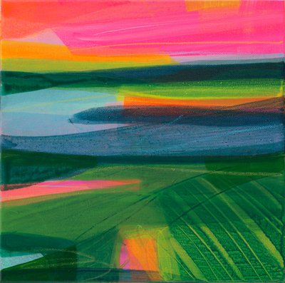 Embraced by Sussex, 2021 (akryl på duk) av Faye Bridgwater