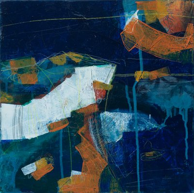 Pouring, 2018 (akryl på duk) av Faye Bridgwater