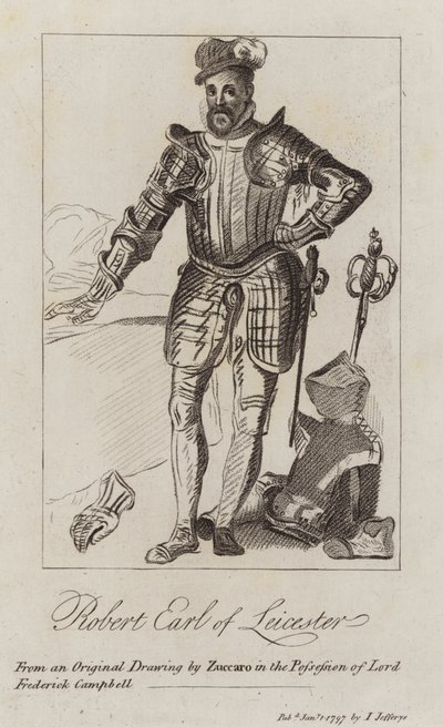 Robert Dudley av Federico (after) Zuccari or Zuccaro
