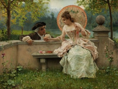 Ett kärleksfyllt samtal i parken av Federico Andreotti