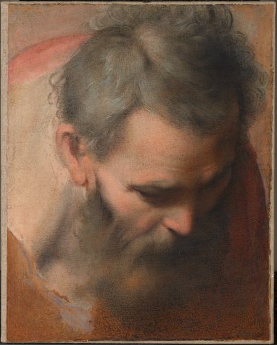 Huvudstudie av Sankt Josef av Federico Barocci