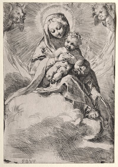 Madonna i molnen av Federico Barocci
