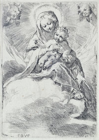 Madonna i molnen av Federico Barocci