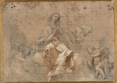 Studie för "Madonna av Rosenkransen" av Federico Barocci