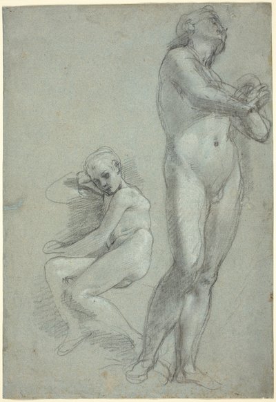 Två nakna ungdomar [recto] av Federico Barocci