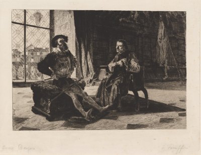 Cesare Borgia och Machiavelli av Federico Faruffini