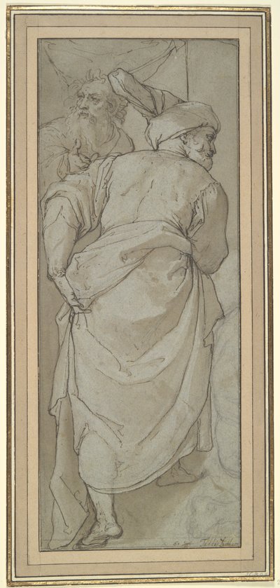 Figurstudie för av Federico Zuccaro