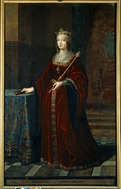 ISABEL I "La Catolica" (1451-1504). av Federico de Madrazo y Kuntz