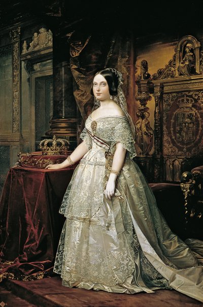 Porträtt av Isabella II av Spanien av Federico de Madrazo y Kuntz