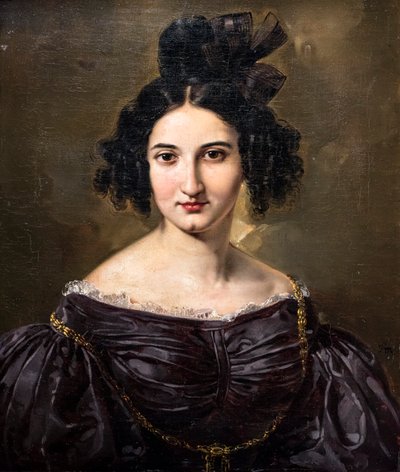 Porträtt av en kvinna, före 1840 (olja på duk) av Federico de Madrazo y Kuntz