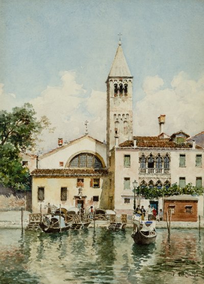 San Samuele, Venedig (akvarell) av Federico del Campo