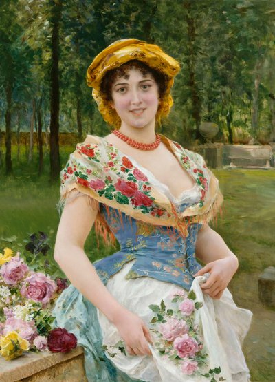 Rose Celebration (olja på duk) av Federigo Andreotti