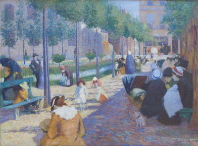 Vy över Antwerpen-torget i Paris av Federigo Zandomeneghi