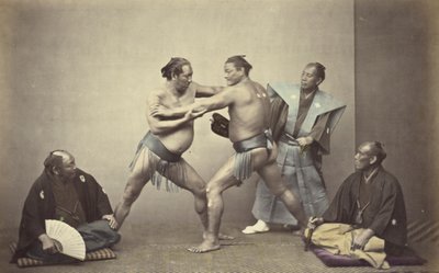 Representanter för Nio, den japanska Hercules av Felice Beato
