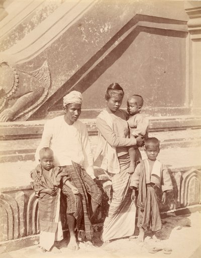 Burmesisk familj av Felice Beato