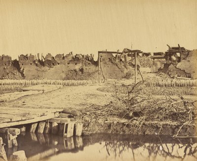 Norra fortets exteriör med den engelska ingången 21 augusti 1860 av Felice Beato