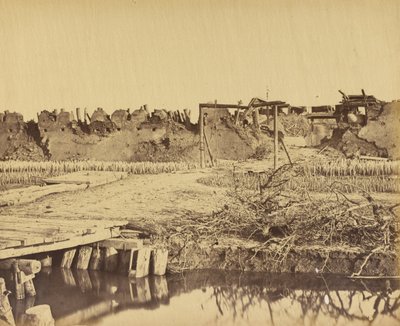 Exteriör av North Fort som visar den engelska ingången 21 augusti 1860 av Felice Beato