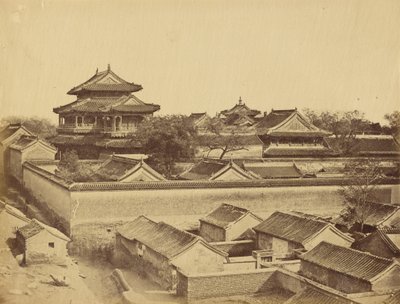 Första vy över Peking sedd från Antinporten, oktober 1860 av Felice Beato