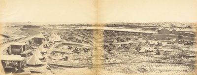 Interiör av Pehtang Fort som visar Probyns häst, 1 augusti 1860 av Felice Beato